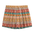 Navajo Native Pattern Print Mesh Shorts