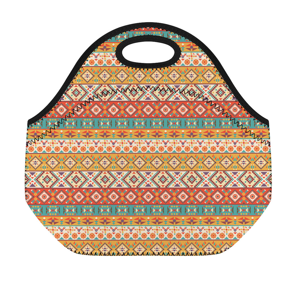 Navajo Native Pattern Print Neoprene Lunch Bag