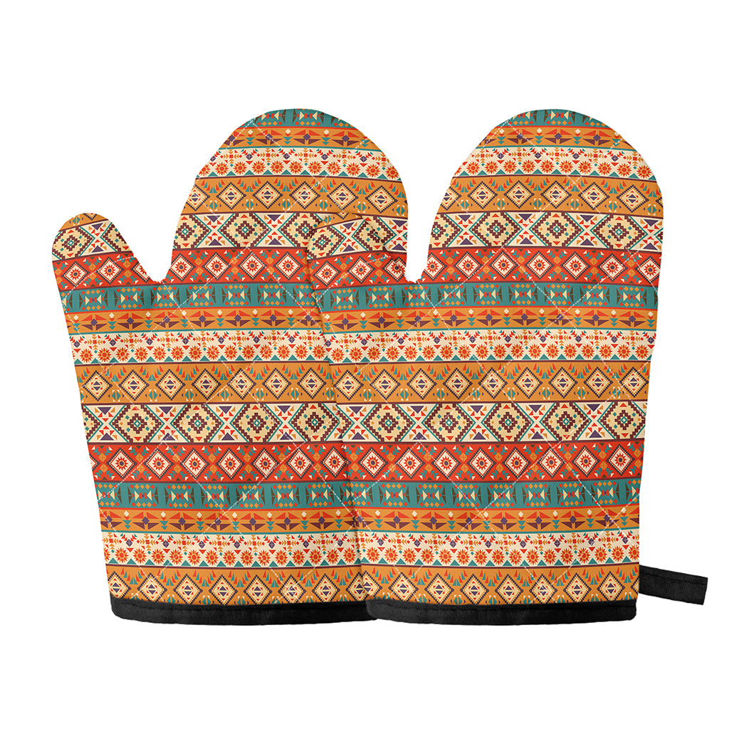 Navajo Native Pattern Print Oven Mitts