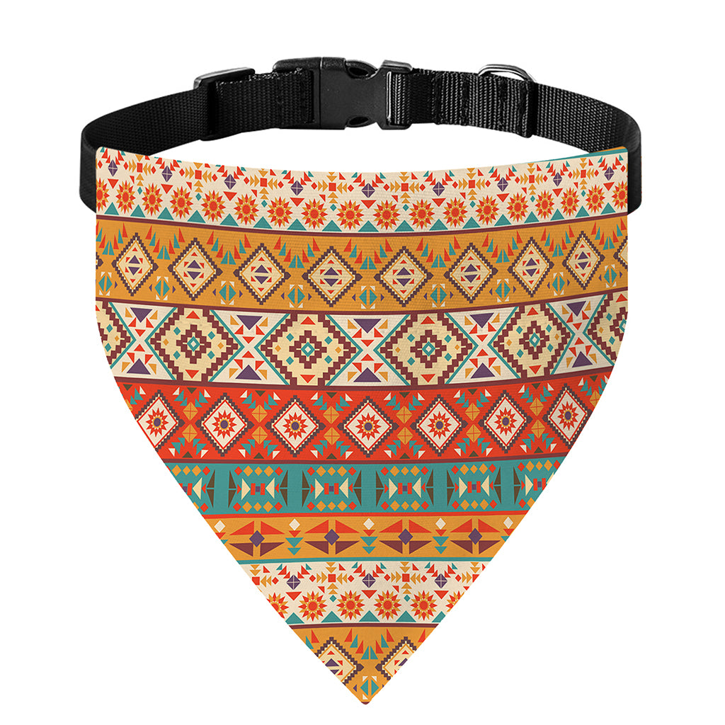 Navajo Native Pattern Print Over The Collar Dog Bandana
