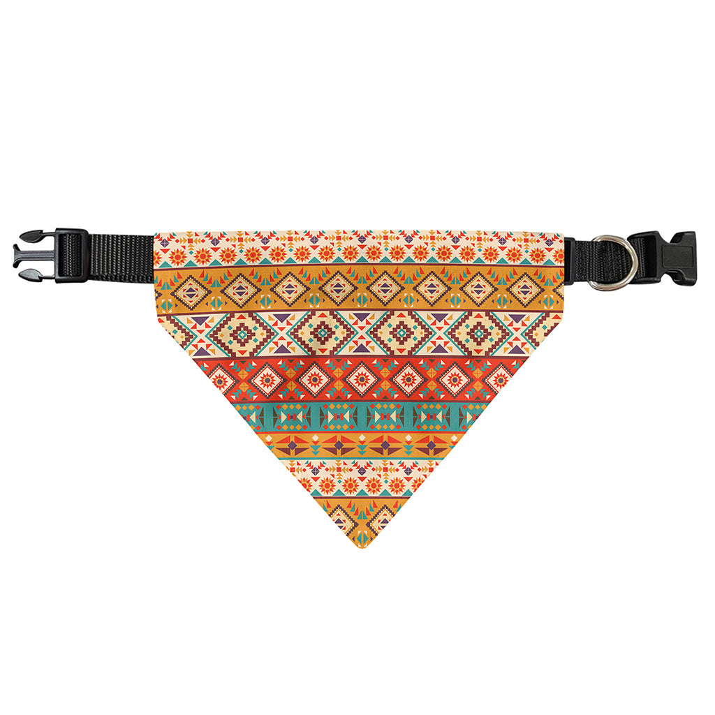 Navajo Native Pattern Print Over The Collar Dog Bandana