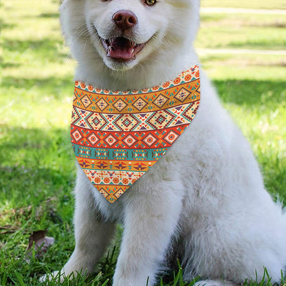 Navajo Native Pattern Print Over The Collar Dog Bandana