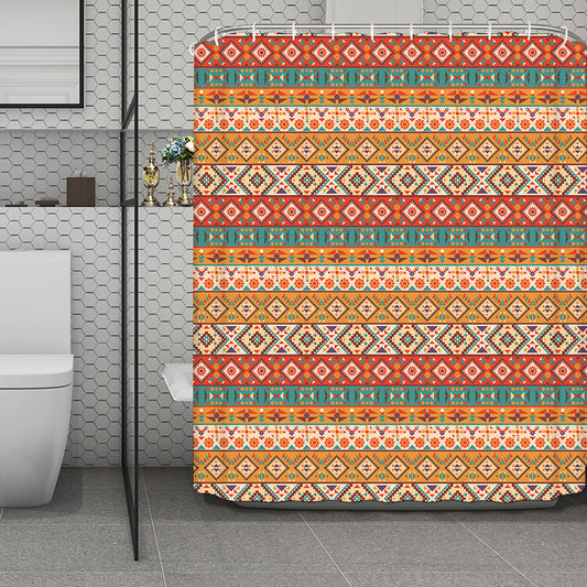 Navajo Native Pattern Print Polyester Shower Curtain