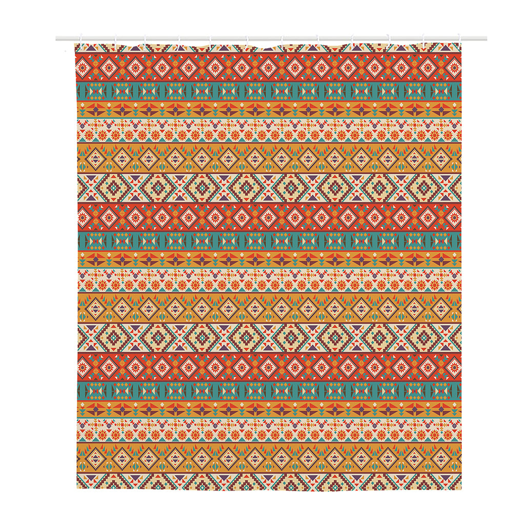 Navajo Native Pattern Print Polyester Shower Curtain