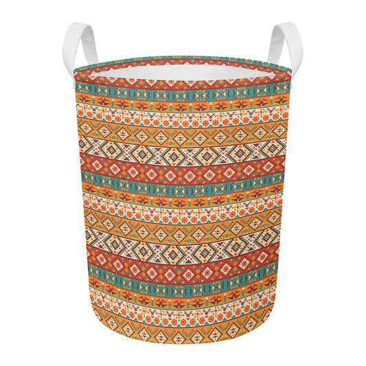 Navajo Native Pattern Print Round Laundry Basket