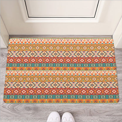 Navajo Native Pattern Print Rubber Doormat