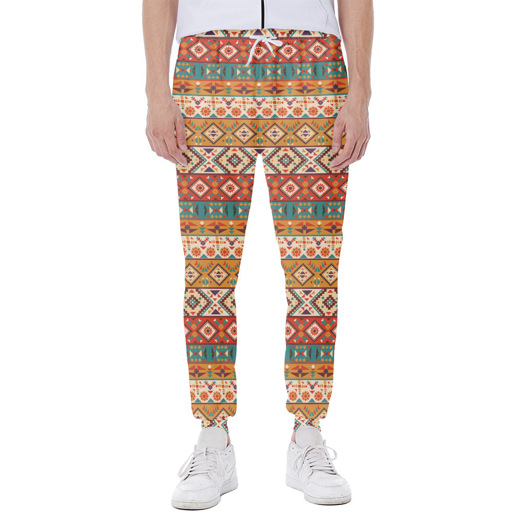 Navajo Native Pattern Print Scuba Joggers