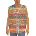 Navajo Native Pattern Print Sleeveless Baseball Jersey