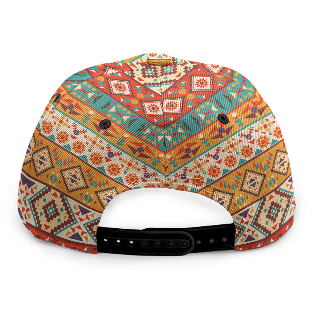 Navajo Native Pattern Print Snapback Cap