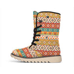 Navajo Native Pattern Print Winter Boots