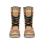 Navajo Native Pattern Print Winter Boots