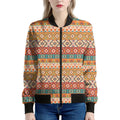 Navajo Native Pattern Print Women's Bomber Jacket