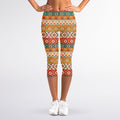Navajo Native Pattern Print Women's Capri Leggings