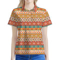 Navajo Native Pattern Print Women's Polo Shirt