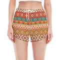 Navajo Native Pattern Print Women's Split Running Shorts