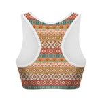 Navajo Native Pattern Print Women's Sports Bra