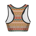 Navajo Native Pattern Print Women's Sports Bra