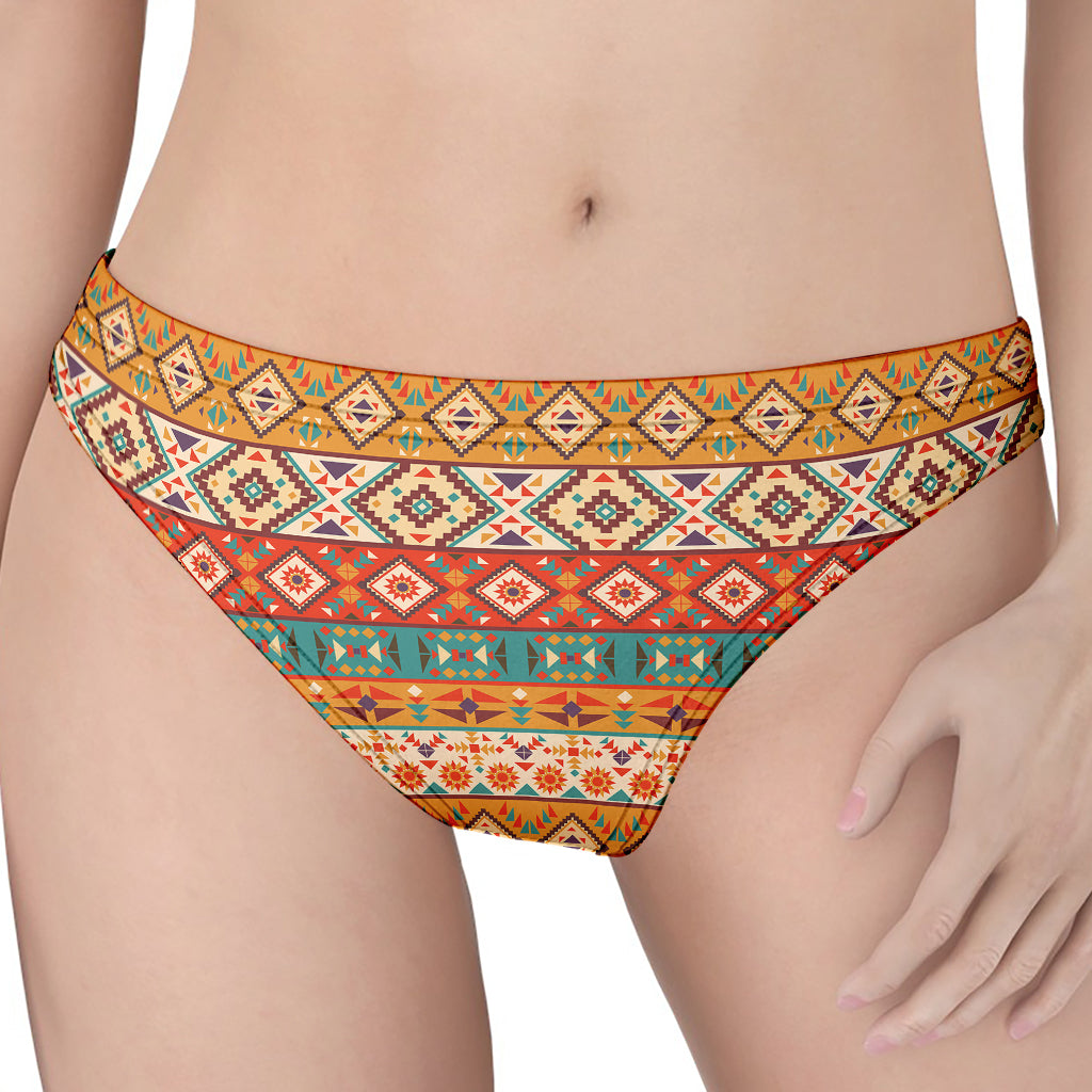 Navajo Native Pattern Print Women's Thong