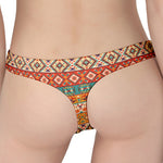 Navajo Native Pattern Print Women's Thong