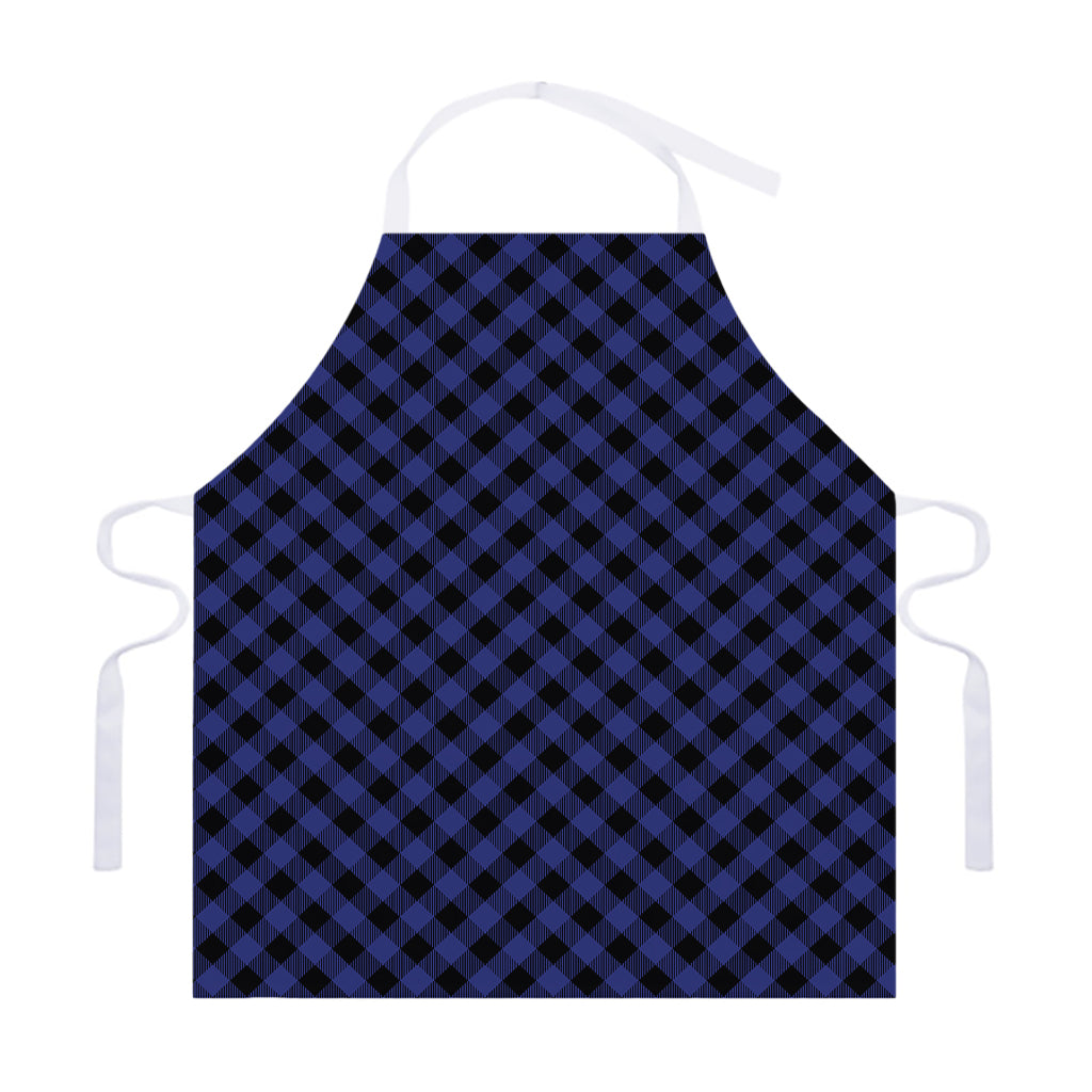 Navy And Black Buffalo Plaid Print Adjustable Apron