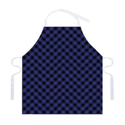 Navy And Black Buffalo Plaid Print Adjustable Apron