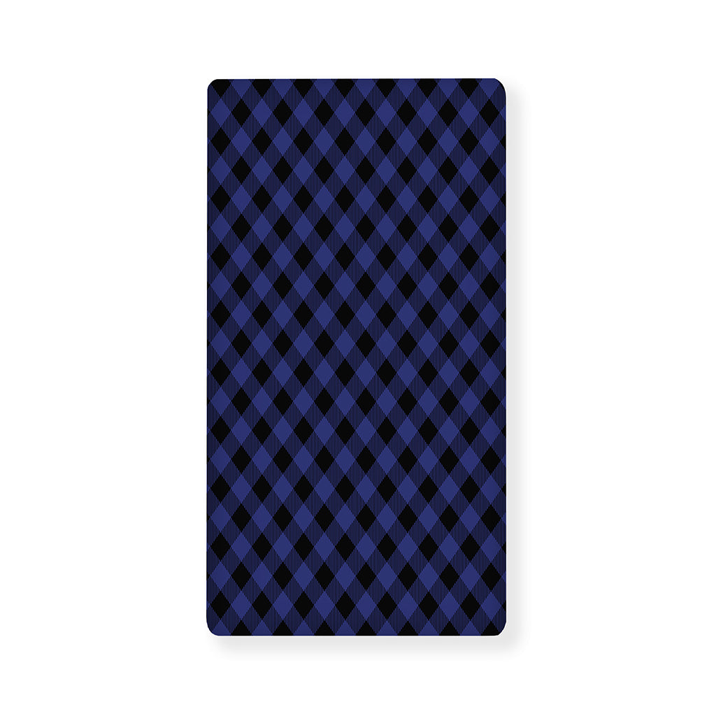 Navy And Black Buffalo Plaid Print Baby Crib Sheet