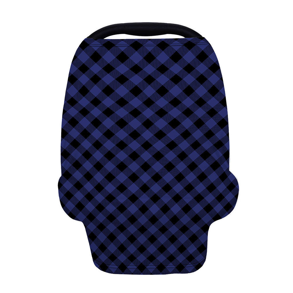 Navy And Black Buffalo Plaid Print Baby Seat Cover