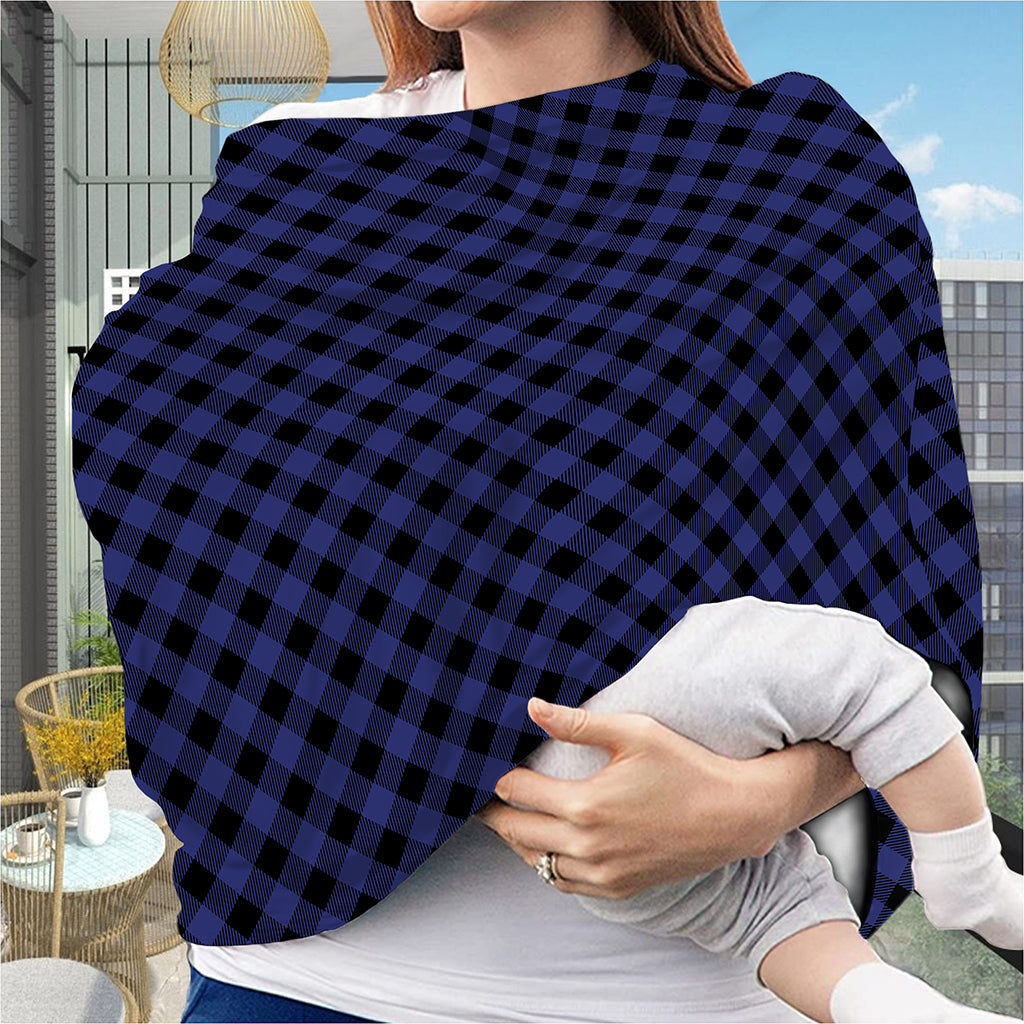 Navy And Black Buffalo Plaid Print Baby Seat Cover
