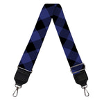 Navy And Black Buffalo Plaid Print Bag Strap