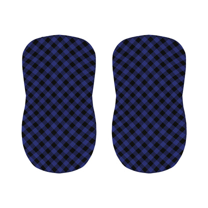 Navy And Black Buffalo Plaid Print Bar Stool Covers
