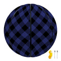 Navy And Black Buffalo Plaid Print Basketball
