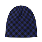 Navy And Black Buffalo Plaid Print Beanie