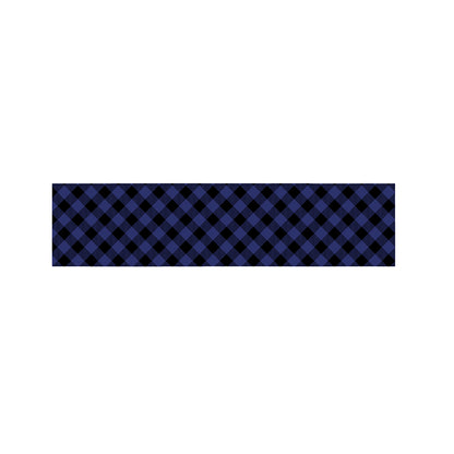 Navy And Black Buffalo Plaid Print Bed Runner