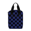 Navy And Black Buffalo Plaid Print Bible Tote Bag