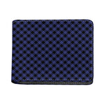 Navy And Black Buffalo Plaid Print Bifold Wallet