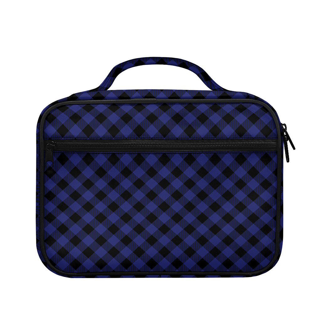 Navy And Black Buffalo Plaid Print Briefcase Bible Bag