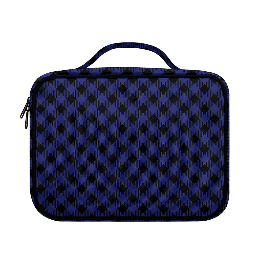 Navy And Black Buffalo Plaid Print Briefcase Bible Bag
