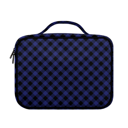 Navy And Black Buffalo Plaid Print Briefcase Bible Bag