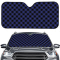 Navy And Black Buffalo Plaid Print Car Windshield Sun Shade