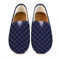 Navy And Black Buffalo Plaid Print Casual Shoes