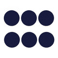 Navy And Black Buffalo Plaid Print Coaster Set
