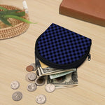 Navy And Black Buffalo Plaid Print Coin Purse