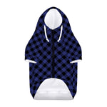 Navy And Black Buffalo Plaid Print Dog Zip Up Hoodie