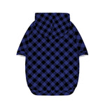 Navy And Black Buffalo Plaid Print Dog Zip Up Hoodie