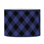 Navy And Black Buffalo Plaid Print Drum Lamp Shade