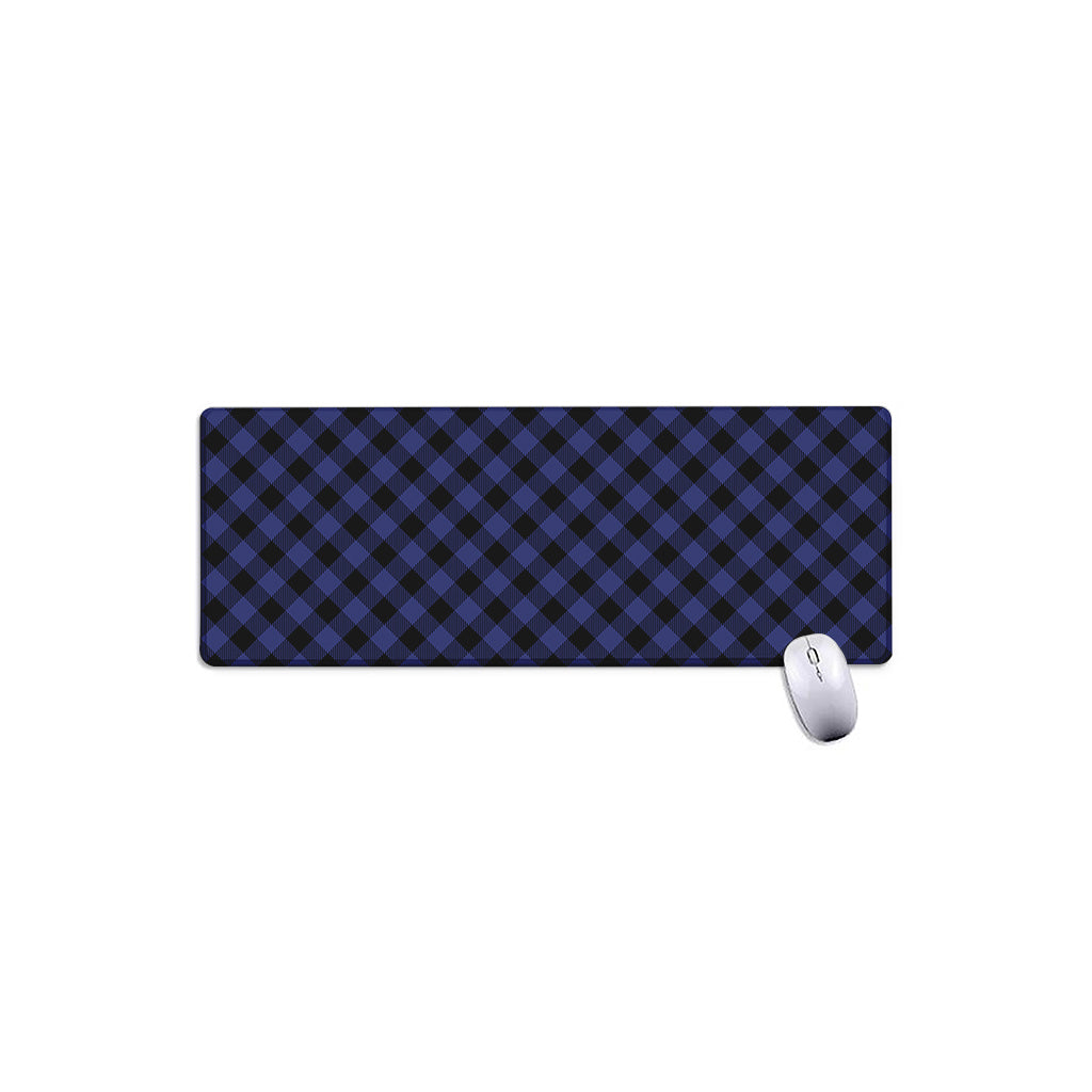Navy And Black Buffalo Plaid Print Extended Mouse Pad