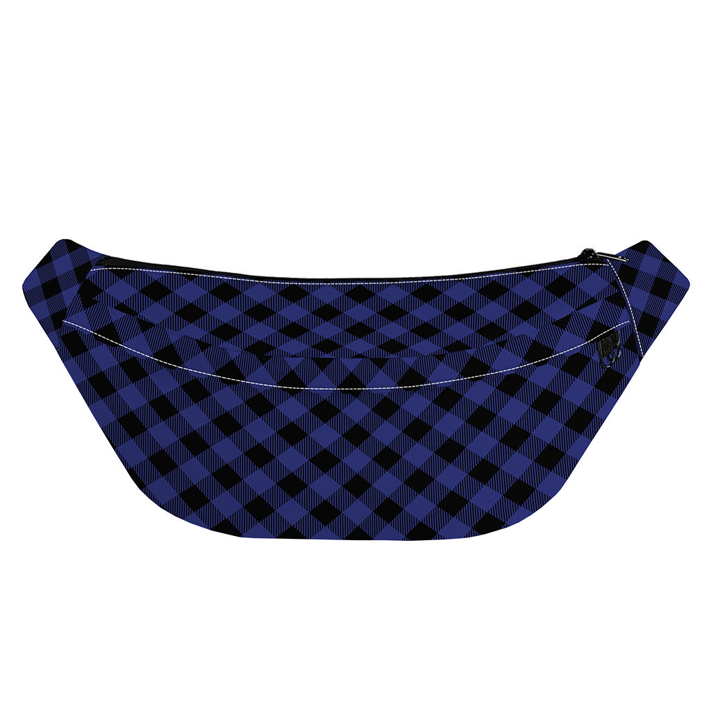 Navy And Black Buffalo Plaid Print Fanny Pack