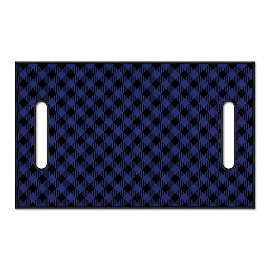 Navy And Black Buffalo Plaid Print Golf Cart Seat Cover