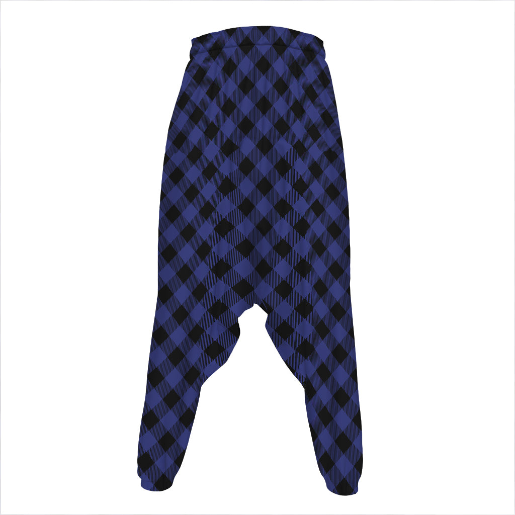 Navy And Black Buffalo Plaid Print Hammer Pants
