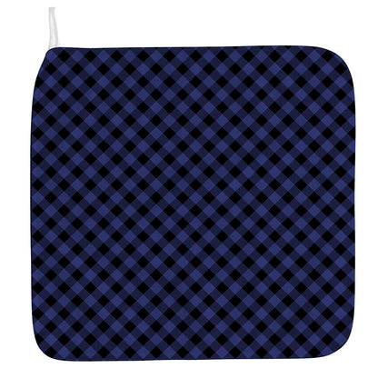 Navy And Black Buffalo Plaid Print Hand Towel